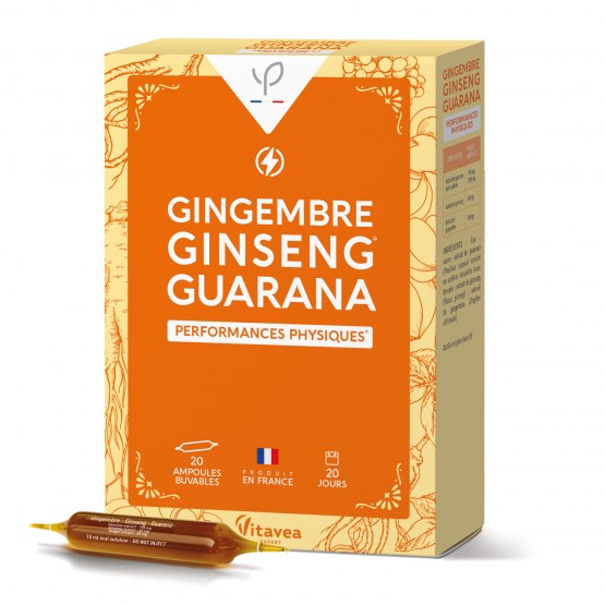 Ampoules Gingembre, Ginseng & Guarana cure antifatigue sexuelle PONROY